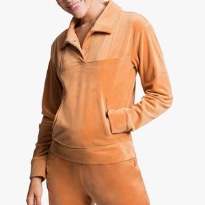 Juicy Couture California Sunrise Velour Mock Neck Top Small NWT